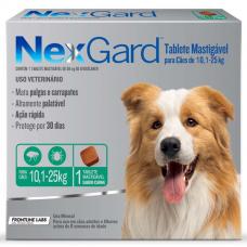 qAntipulgas Nexgard para Cães de 10,1 a 25KG