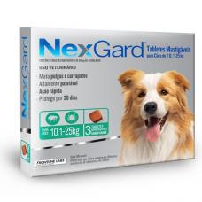 Antipulgas Nexgard para Cães de 10,1 a 25KG 3 Tabletes